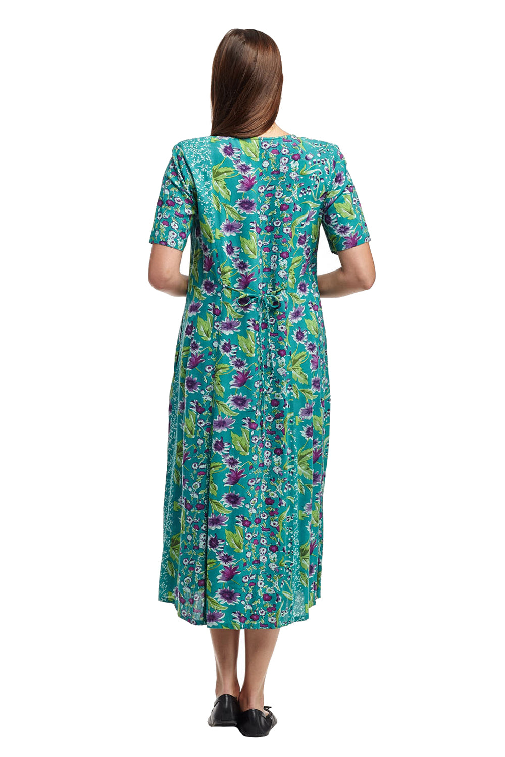 La Cera Button Front Short Sleeve Dress - La Cera
