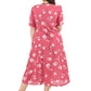 Plus Size La Cera Button Front Short Sleeve Dress - La Cera