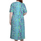 Plus Size La Cera Button Front Short Sleeve Dress - La Cera