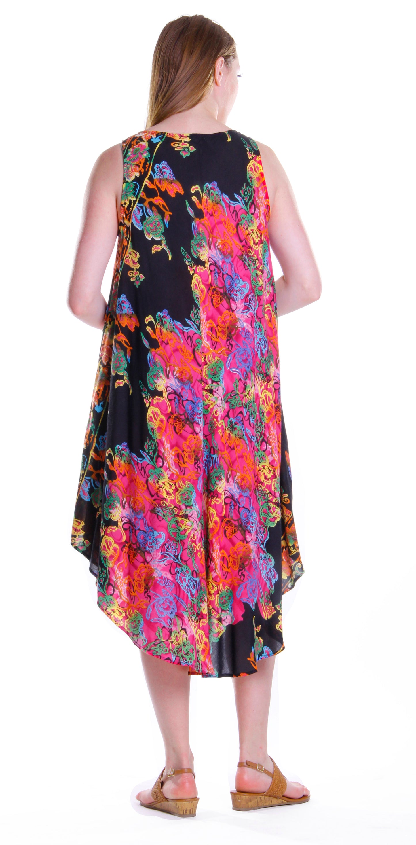 Multi Print Handkerchief Dress - La Cera