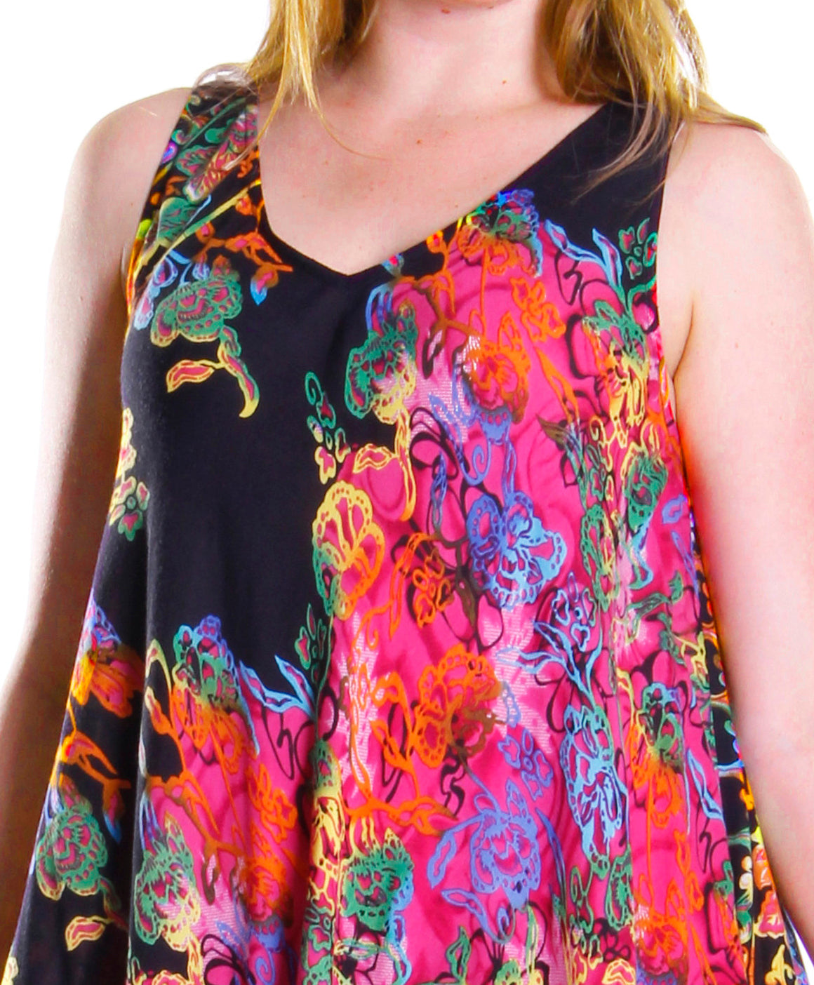 Multi Print Handkerchief Dress - La Cera