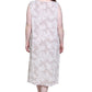La Cera Sleeveless Floral Tonal Printed A-Line Dress - Plus Size - La Cera