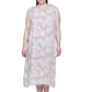 La Cera Sleeveless Floral Tonal Printed A-Line Dress - Plus Size - La Cera