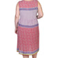 Vestido con estampado de borde de cintura imperio y escote en V de talla grande