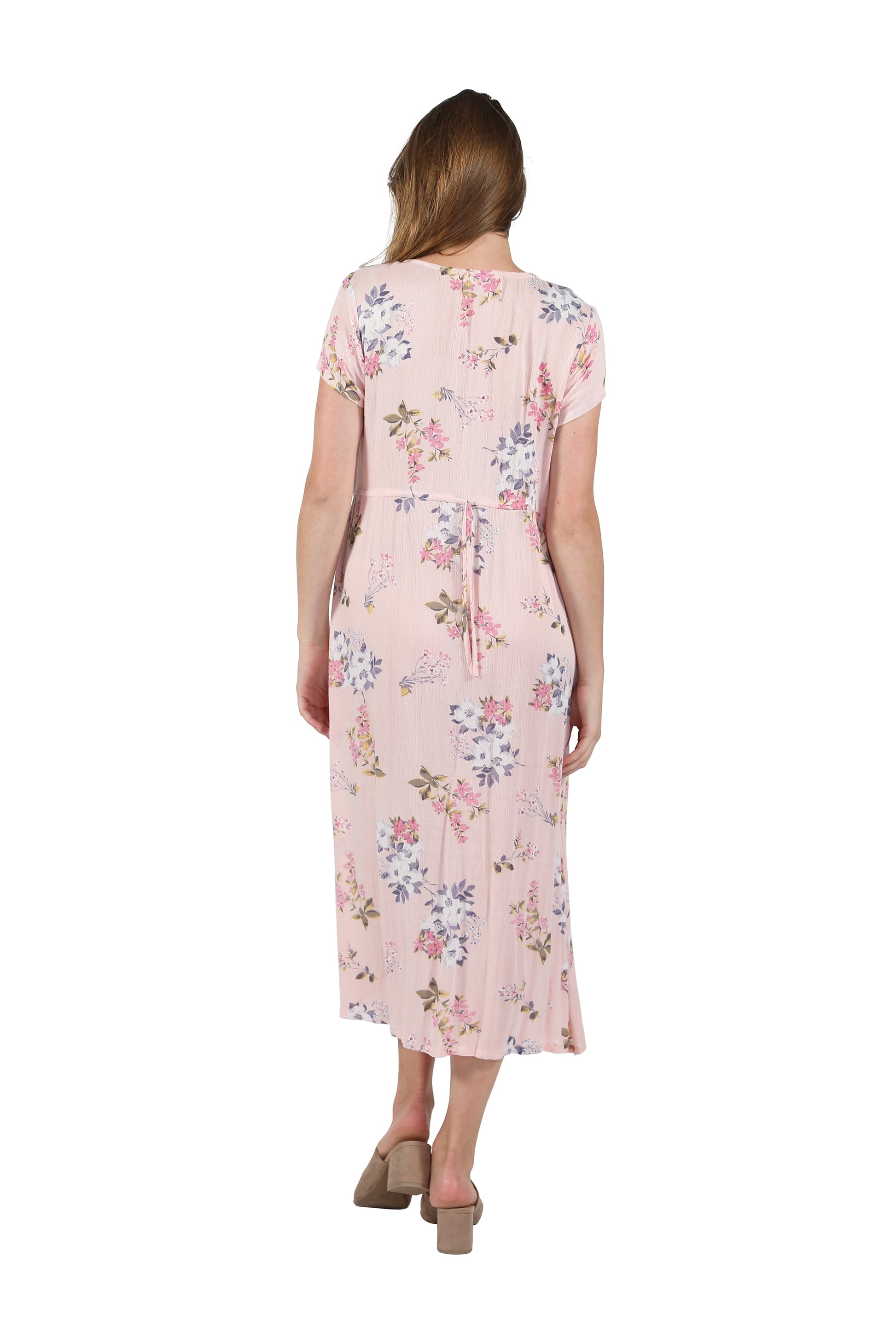 La Cera Button Front Short Sleeve Dress - La Cera