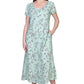 La Cera Button Front Short Sleeve Dress