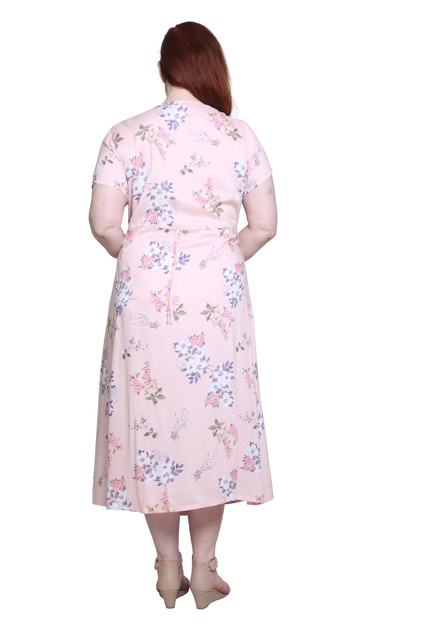 Plus Size La Cera Button Front Short Sleeve Dress
