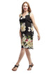 La Cera V-Neck Floral Sleeveless Short Dress - La Cera