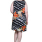 Plus Size Crochet Yoke Geometrical Print Dress