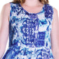 La Cera Blue Tie Dye Sleeveless Dress