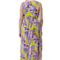 La Cera Floral Printed Sleeveless Rayon Maxi Dress - La Cera