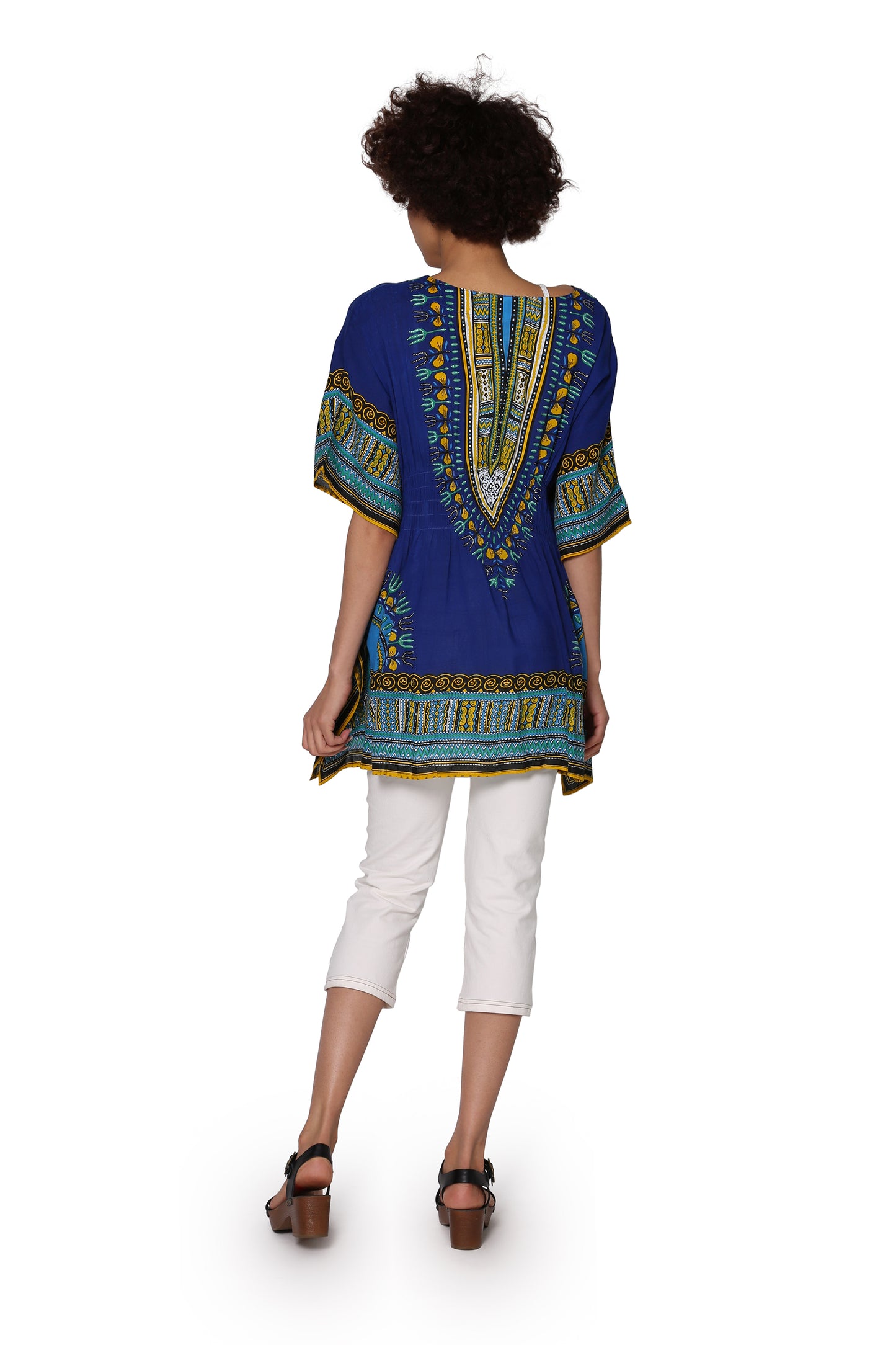 Abstract Print Kimono Tunic - La Cera
