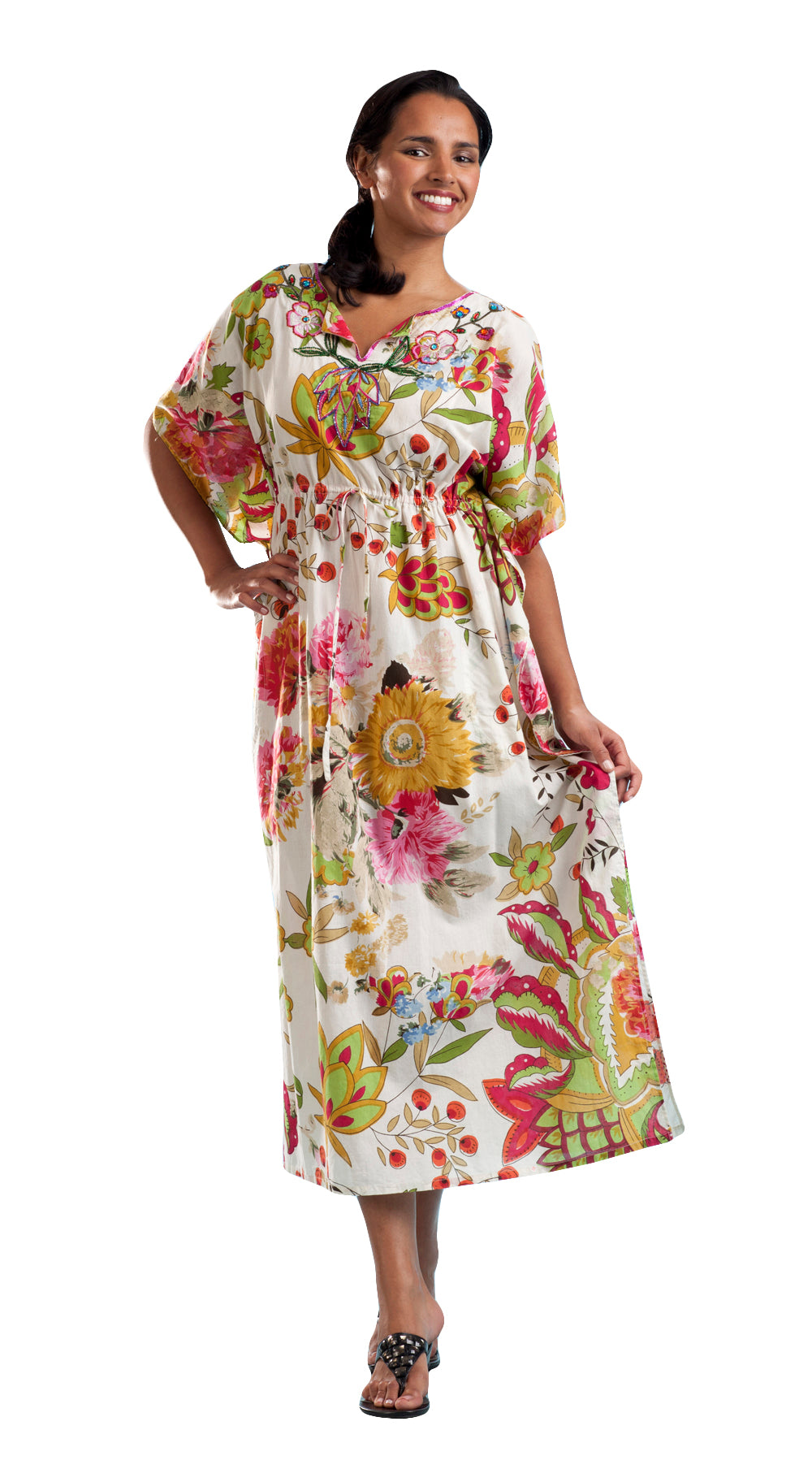 100% Cotton Printed Caftan - La Cera