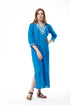 Plus Size La Cera 3/4 Quarter Length Sleeve Embroidered Caftan - La Cera