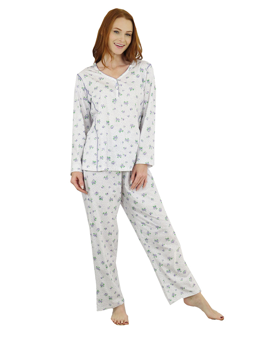 Lilac Cotton Jersey Knit PJ