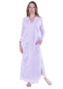 La Cera Notch V-Neck Embroidered Caftan - La Cera