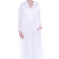 La Cera Notch V-Neck Embroidered Caftan - La Cera