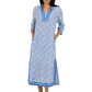 La Cera 100% Cotton Geo Printed Caftan - La Cera
