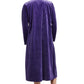 La Cera Long V-Neck Velour Dress - La Cera
