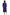 La Cera Long V-Neck Velour Dress - La Cera
