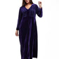 Velour Burnout Jacquard Trimmed Dress
