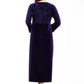Velour Burnout Jacquard Trimmed Dress