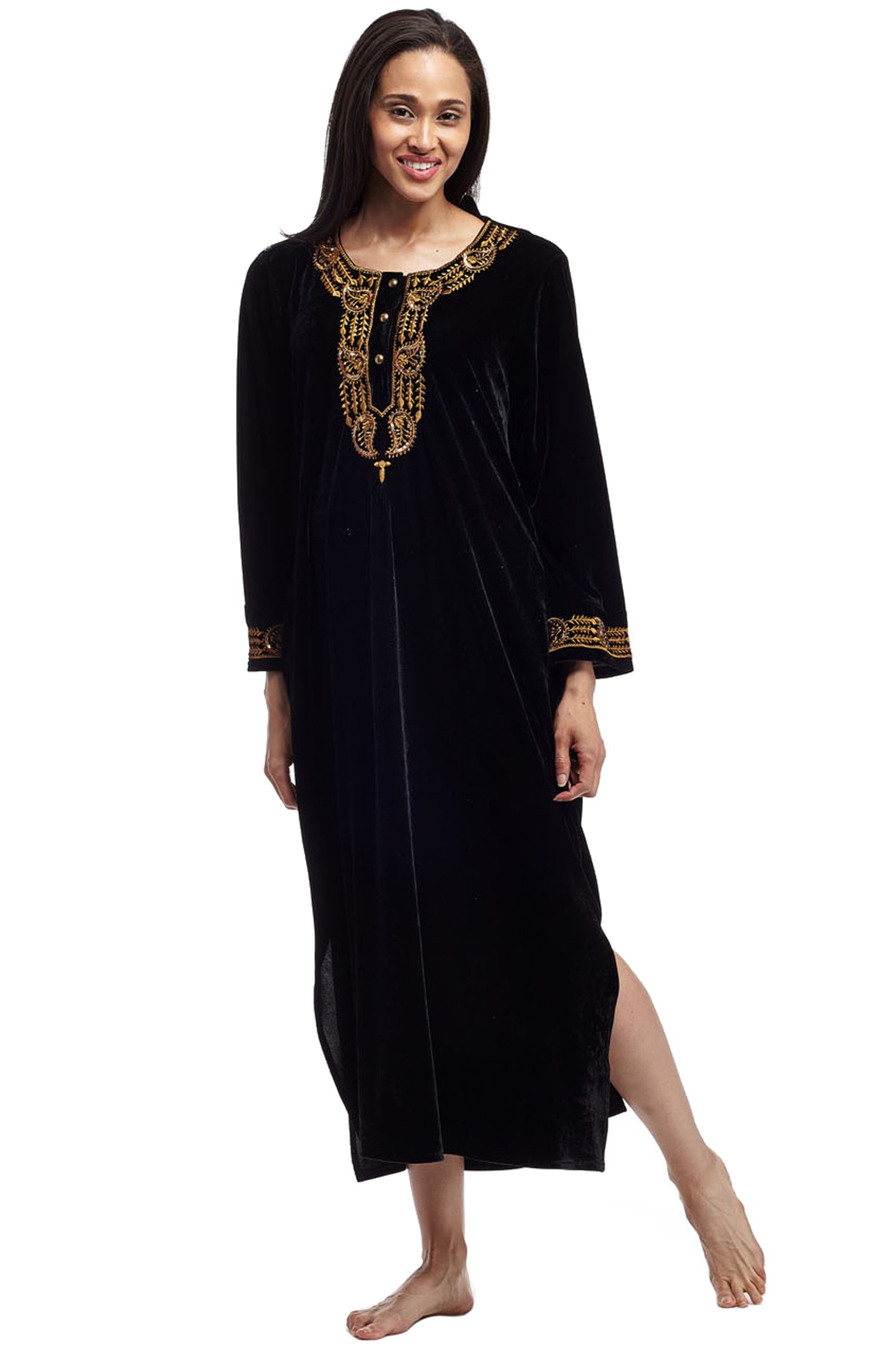 La Cera Velour Gown - La Cera