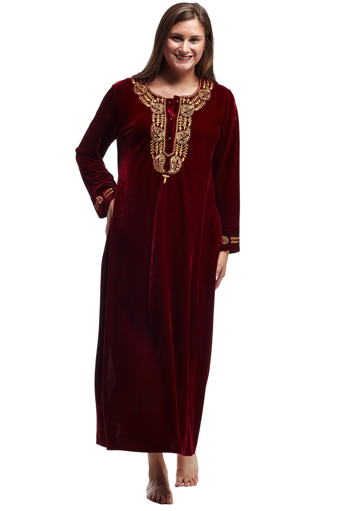 Plus Size La Cera Velour Gown - La Cera
