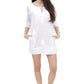 La Cera Tassel Tied Embroidered Cover Up - La Cera