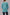 La Cera 3/4 Sleeve Turquoise Embroidered Top - La Cera - 3