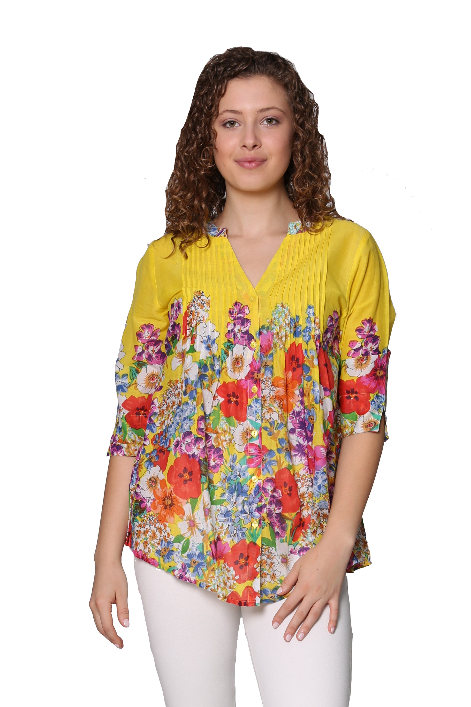 Colorful Floral Tunic - La Cera
