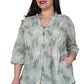 Plus Size Fern Print Release Print Tunic - La Cera