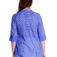 Blue Paisley Pleated Tunic