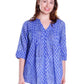 Blue Paisley Pleated Tunic