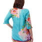 Floral Border Print Tunic with Release Pleats - La Cera