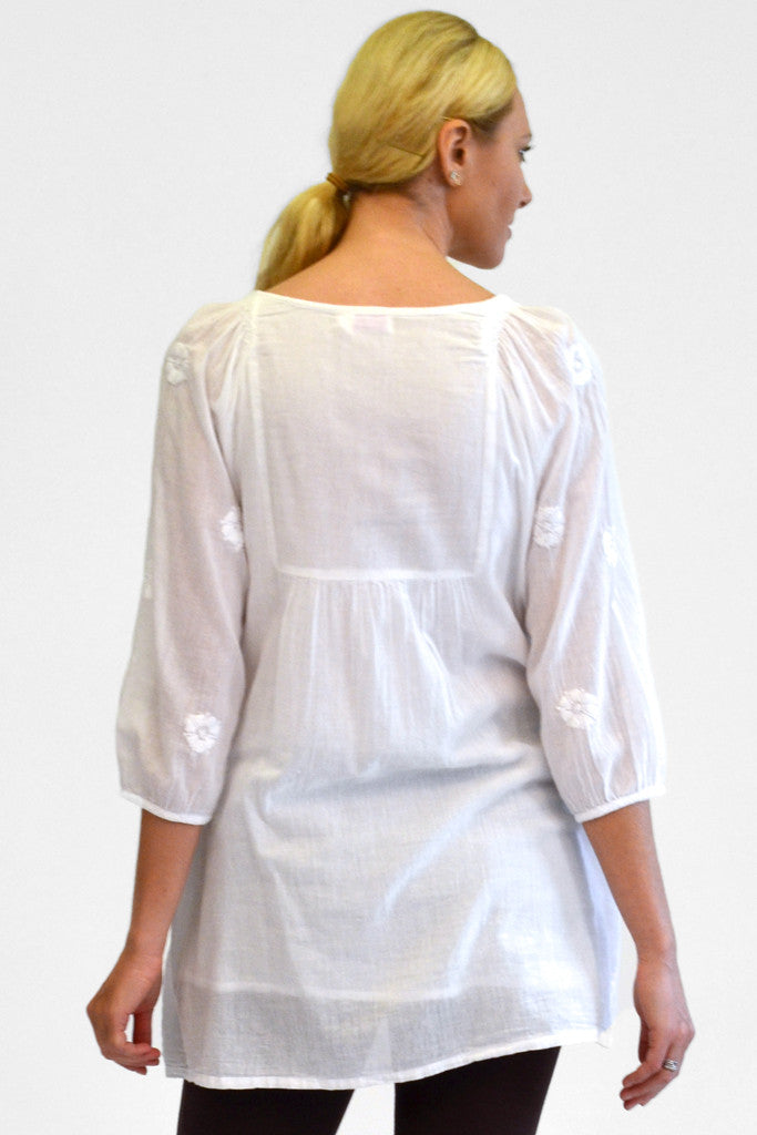La Cera Women's Long Sleeve Embroidered Top - La Cera - 2