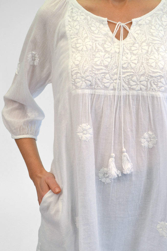 La Cera Women's Long Sleeve Embroidered Top - La Cera - 3