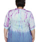 Plus Size Tie Dye Pleated Tunic - La Cera