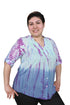 Plus Size Tie Dye Pleated Tunic - La Cera