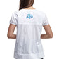 La Cera Cap Sleeve Hand Embroidered White Top - La Cera