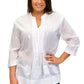 La Cera Plus Size Pleated Blouse - La Cera