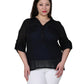 Plus Size Cotton Gauze Camp Shirt