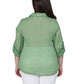 Plus Size Cotton Gauze Camp Shirt