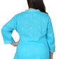 Plus Size Floral Embroidered Tunic Top