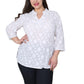 Plus Size Floral Embroidered Tunic Top