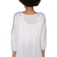 Floral Embroidered Peasant Top - La Cera