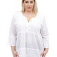 La Cera Plus Size Applique Trimmed Tunic - La Cera