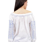 La Cera Hand-Embroidered Peasant Top - La Cera