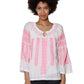La Cera Hand-Embroidered Peasant Top - La Cera