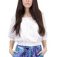 La Cera Embroidered Peasant Blouse - La Cera